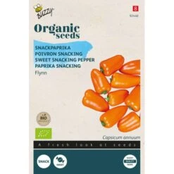 Aanbiedingen Groente Zaden Winkel 40 Snackpaprika Flynn Oranje BIO