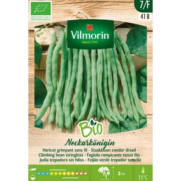 Staakboon Zonder Draad Neckarkönigin BIO 1 Staakboon Zonder Draad Neckarkönigin BIO